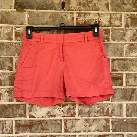 J. Crew Women's Coral Chino Shorts - Picture 1 of 8